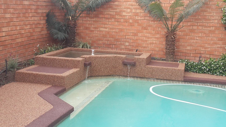 Quartz Carpet pool surrounds Harare swimming pool area Zimbabwe